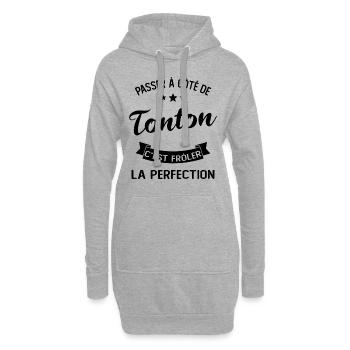 Passer À Côté De Tonton C'est Frôler La Perfection - Sweat-shirt à capuche long Femme - gris chiné - Devant