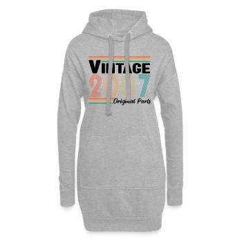 Vintage 2007 Original Parts Cadeau Anniversaire - Sweat-shirt à capuche long Femme - gris chiné - Devant