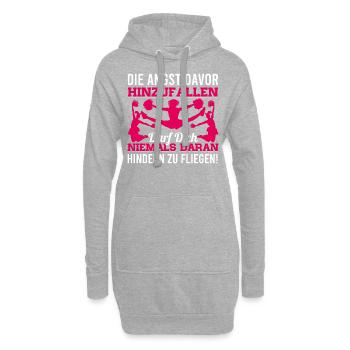 DIE ANGST DAVOR HINZUFALLEN DARF DICH NIEMALS ... - Hoodie-Kleid - Grau meliert - Vorne