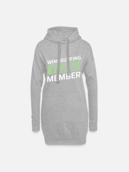 Windsurfing Team - Hoodie-Kleid - Grau meliert