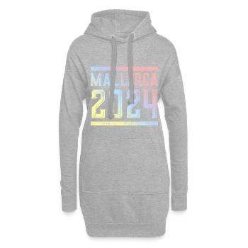 Mallorca 2024 Bunt - Hoodie-Kleid - Grau meliert - Vorne