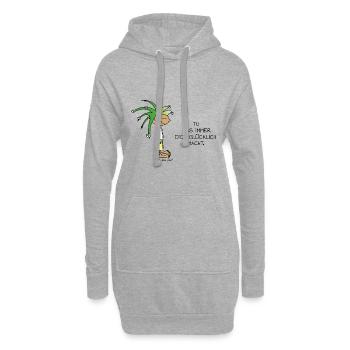 Glücklich - Hoodie-Kleid - Grau meliert - Vorne