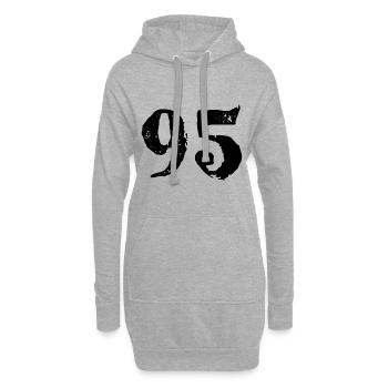 Maillot à 95 numéros - Sweat-shirt à capuche long Femme - gris chiné - Devant