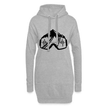 ski brille puls - Hoodie-Kleid - Grau meliert - Vorne