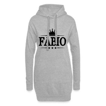 Fabio - Sweat-shirt à capuche long Femme - gris chiné - Devant