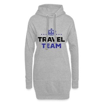Travel Team - Hoodie-Kleid - Grau meliert - Vorne