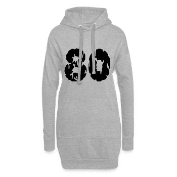 Maillot 80 numéro - Sweat-shirt à capuche long Femme - gris chiné - Devant