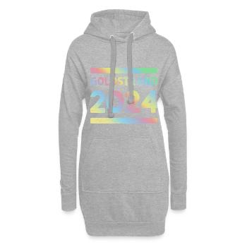 L’équipe colorée des Sables d’or 2024 - Sweat-shirt à capuche long Femme - gris chiné - Devant