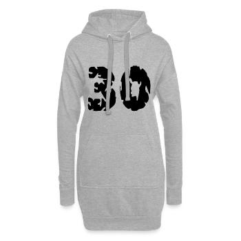 Maillot 30 Numéro - Sweat-shirt à capuche long Femme - gris chiné - Devant