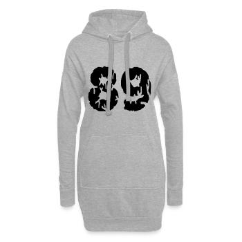 89 Number jersey - Hoodie Dress - heather grey - Front