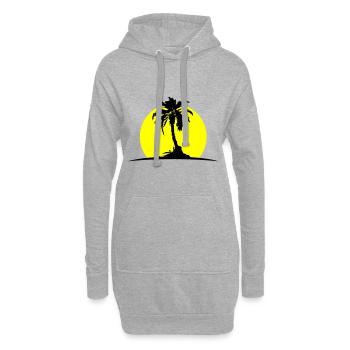 Soleil de Palm Island - Sweat-shirt à capuche long Femme - gris chiné - Devant