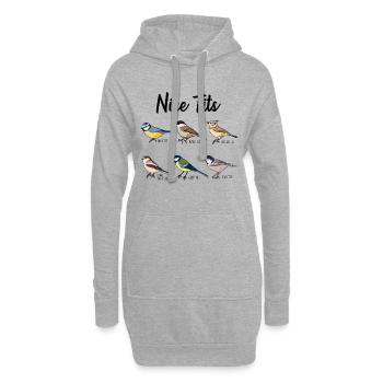Nice Tits - Observation d'oiseaux drôle - Sweat-shirt à capuche long Femme - gris chiné - Devant