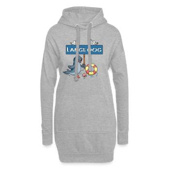 Moin Moin - Insel Langeoog - Hoodie-Kleid - Grau meliert - Vorne
