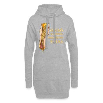 Mead is running through my veins - Met - Hoodie-Kleid - Grau meliert - Vorne