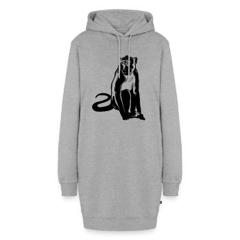 Singe Singe Animal - Sweat-shirt à capuche long Femme - gris chiné - Devant