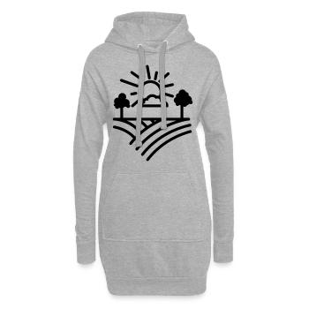 Agriculteur agricole - Sweat-shirt à capuche long Femme - gris chiné - Devant