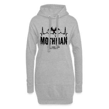 Mothman Cryptid Herzschlag Live Laugh Lurk - Hoodie-Kleid - Grau meliert - Vorne