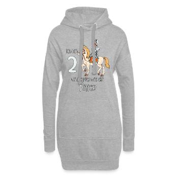 Geburtstagsshirt Ritter - 2 Geburtstag Junge - Hoodie-Kleid - Grau meliert - Vorne
