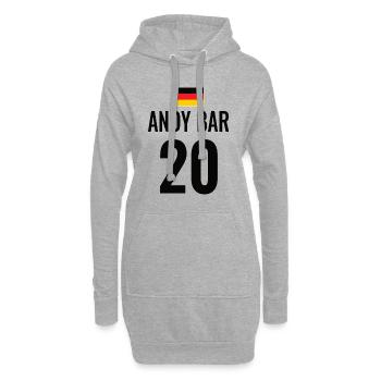 Fußball Sauf Trikot Deutschland Mallorca Gruppen - Hoodie-Kleid - Grau meliert - Vorne