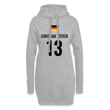 Fußball Sauf Trikot Deutschland Mallorca Gruppen - Hoodie-Kleid - Grau meliert - Vorne