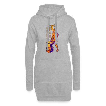 Dieu du Feu - Vulcanus - Sweat-shirt à capuche long Femme - gris chiné - Devant