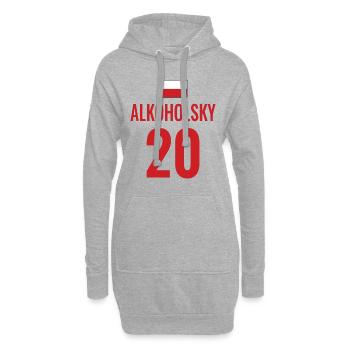Fußball Sauf Trikot Polen Mallorca Party Gruppen - Hoodie-Kleid - Grau meliert - Vorne