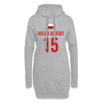 Fußball Sauf Trikot Polen Mallorca Party Gruppen - Hoodie-Kleid - Grau meliert - Vorne