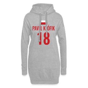 Fußball Sauf Trikot Polen Mallorca Party Gruppen - Hoodie-Kleid - Grau meliert - Vorne