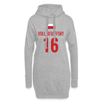 Fußball Sauf Trikot Polen Mallorca Party Gruppen - Hoodie-Kleid - Grau meliert - Vorne