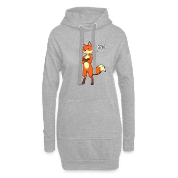 Fox Naysayer - Nope - Sweat-shirt à capuche long Femme - gris chiné - Devant