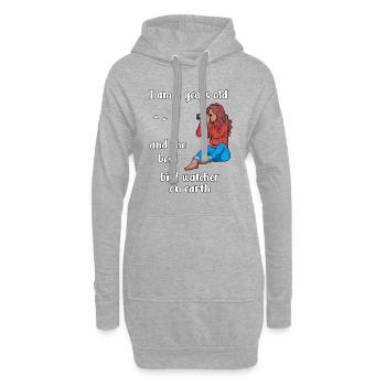J’ai 4 ans - Observation des oiseaux chez les filles - Sweat-shirt à capuche long Femme - gris chiné - Devant