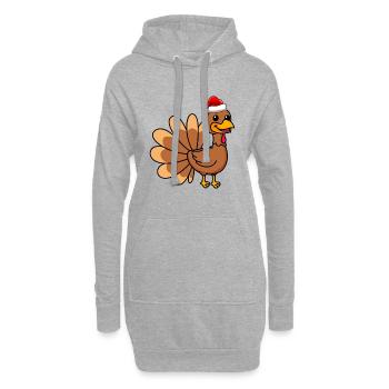 Truthan Comic Christmas - Sweat-shirt à capuche long Femme - gris chiné - Devant