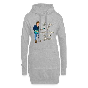 Ich bin 3 - Jungen Gitarrist - Hoodie-Kleid - Grau meliert - Vorne