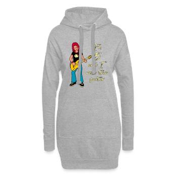 I’m 5 - Guitariste - Sweat-shirt à capuche long Femme - gris chiné - Devant