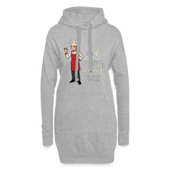 Ich bin 4 - Jungen Koch - Hoodie-Kleid - Grau meliert - Vorne
