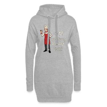 Ich bin 12 - Jungen Koch - Hoodie-Kleid - Grau meliert - Vorne