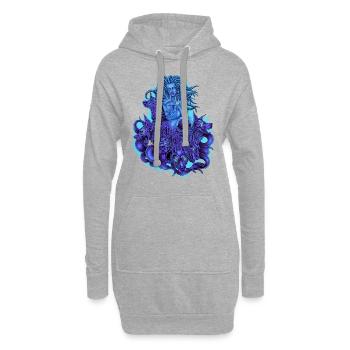 Mythologie grecque - Scylla - Sweat-shirt à capuche long Femme - gris chiné - Devant