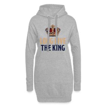 Es lebe König Karl Dritte Krönung 2023 - Hoodie-Kleid - Grau meliert - Vorne