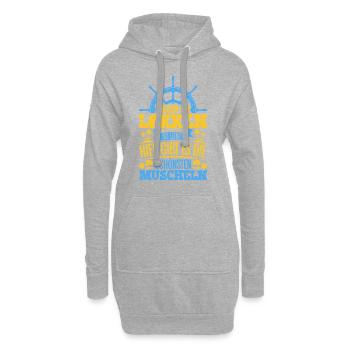 Schöne Muscheln - Warum ich Løkken so liebe - Hoodie-Kleid - Grau meliert - Vorne