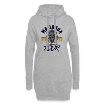 Mallorca 2023 Skelett - Hoodie-Kleid - Grau meliert - Vorne