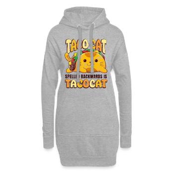 Taco Cat orthographié à l’envers est Tacocat Cinco de - Sweat-shirt à capuche long Femme - gris chiné - Devant