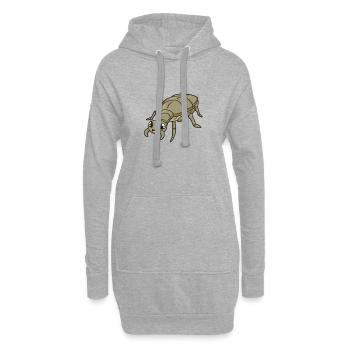 Kawaii Ameisenlöwe - Hoodie-Kleid - Grau meliert - Vorne
