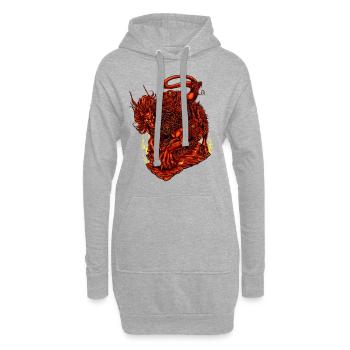 Mythologie grecque - Chimère - Sweat-shirt à capuche long Femme - gris chiné - Devant