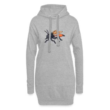 Guêpe de sable Kawaii - Sweat-shirt à capuche long Femme - gris chiné - Devant