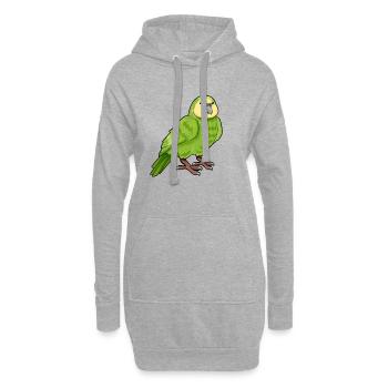 Kawaii Kakapo - Hoodie-Kleid - Grau meliert - Vorne