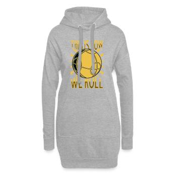 This is how we roll - Boccia - Hoodie-Kleid - Grau meliert - Vorne