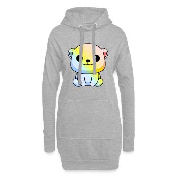Eisbär Comic Tier - Hoodie-Kleid - Grau meliert - Vorne