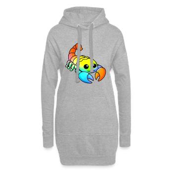 Scorpion Comic Animal - Sweat-shirt à capuche long Femme - gris chiné - Devant