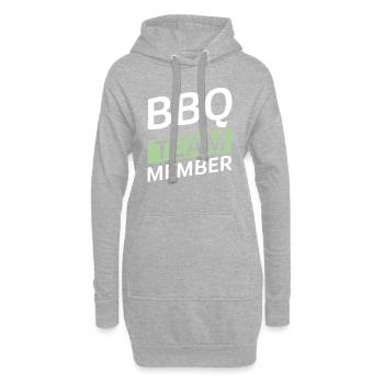 Équipe Bbq - Sweat-shirt à capuche long Femme - gris chiné - Devant