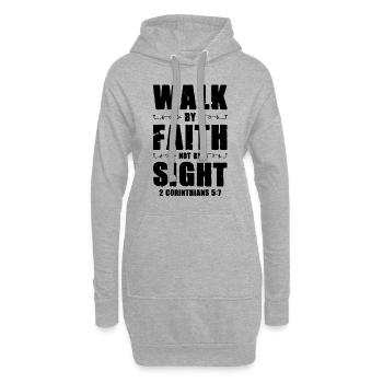 bibel vertrauen - Hoodie-Kleid - Grau meliert - Vorne